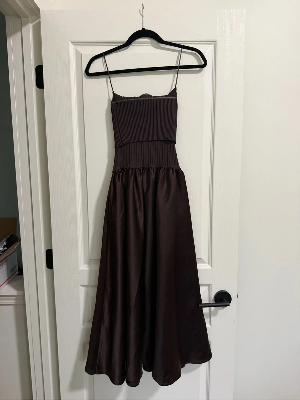 NWT Collection foldover mixy dress in duchesse satin